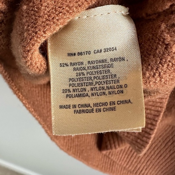 Anthropologie Moth Raspail Boatneck Camel Tan Sweater XS - Picture 7 of 9